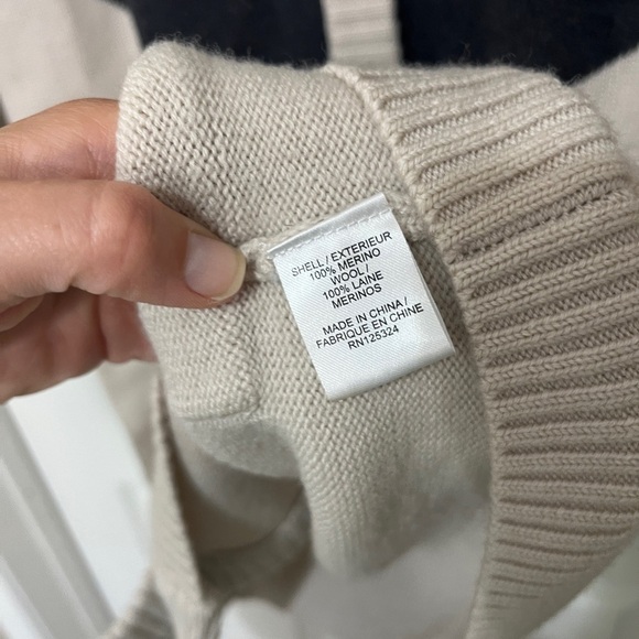 HAUTE HIPPIE Merino Wool ARGYLE CARDIGAN SWEATER Long Line Sz L - Picture 7 of 10